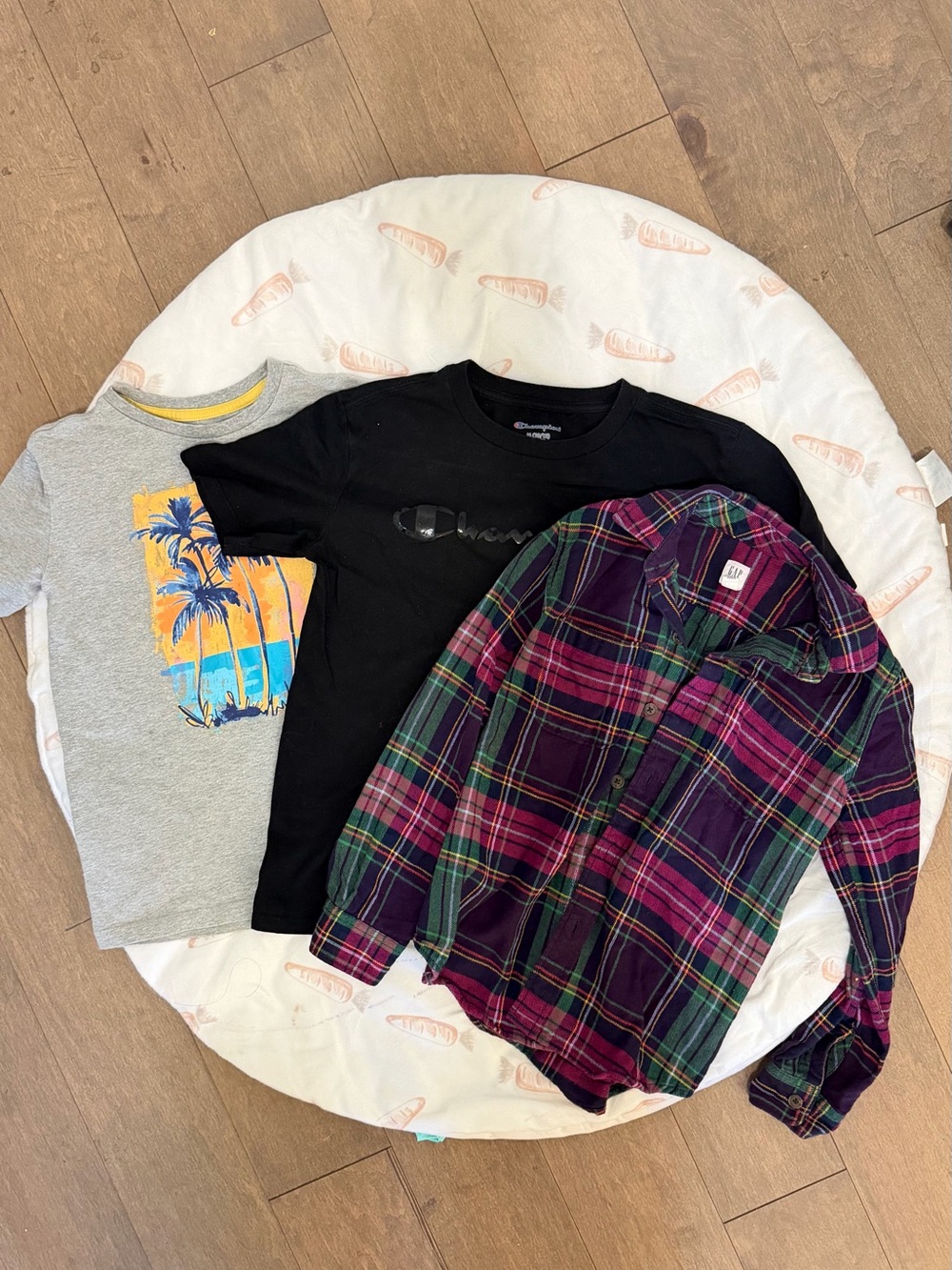 GAP Kids Plaid Button-Down Shirt - Purple, Green & Pink